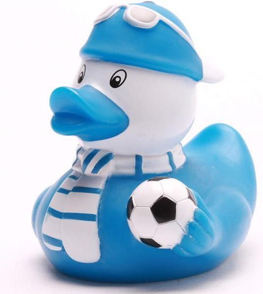 Badeente Fussball Fan - blau