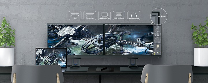 Actual product image BenQ Pd2500q (2560 x 1440 pixels, 25")