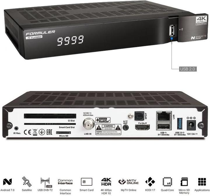 Actual product image Formuler S Turbo (DVB-S2, IPTV (ready), DVB-T, CI Shaft)