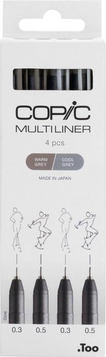Image du produit Copic Multiliner (Gris chaud, Gris froid, 4x)