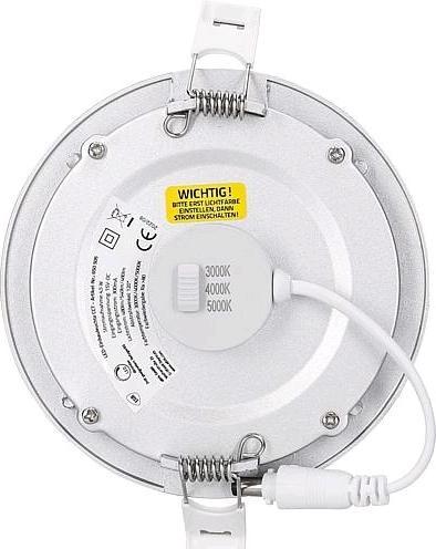 Image du produit EGB Panneau LED encastrable CCT 4,5Wrond Ø120mm, argent Livré sans alimentation électrique optionnel