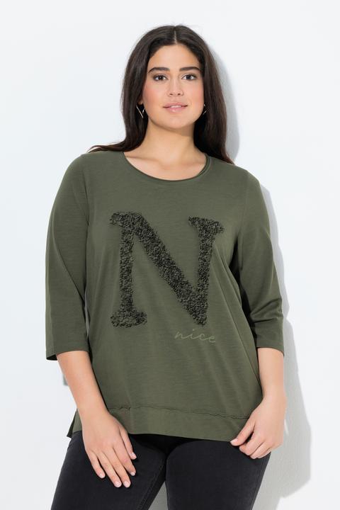 Produktbild Ulla Popken Shirt, Nice, Classic, Rundhalsausschnitt, 3/4-Arm (58)