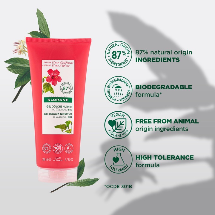 Immagine prodotto Klorane Gel doccia con fiori di ibisco (200 ml)