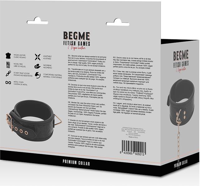 Actual product image Begme Black Edition Premium Vegan Leather Collar