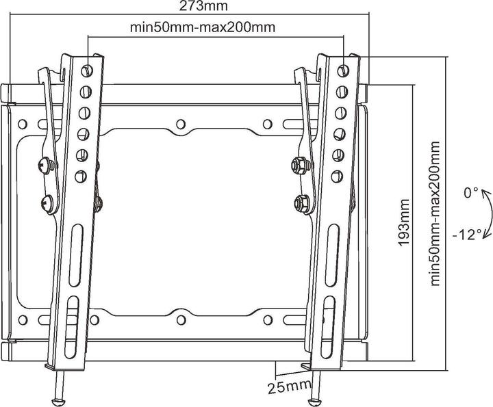 Image du produit equip Support mural inclinable pour écrans de 23 à 43 pouces - 58,4 cm (23 Z (Mur, 35 kg, 23" - 42")