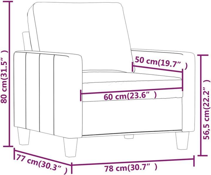 Actual product image vidaXL Sessel