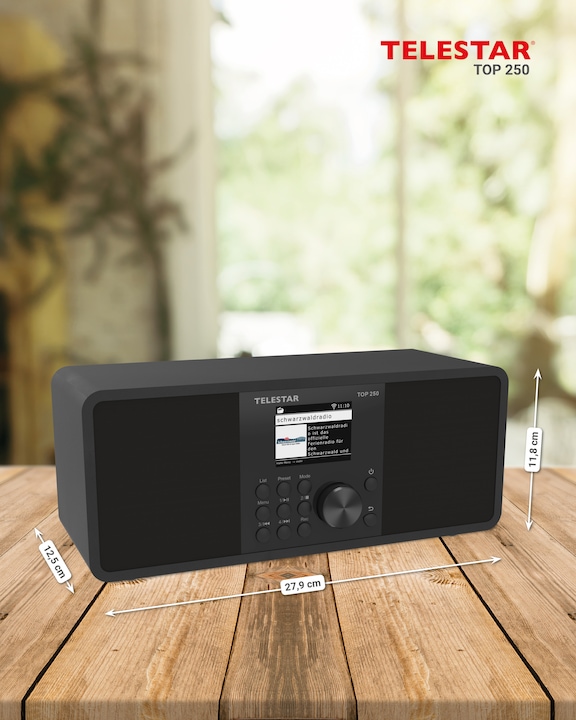 Produktbild Telestar TOP 250 DAB+ Internetradio schwarz (Internetradio, UKW, DAB+, Bluetooth, WLAN)