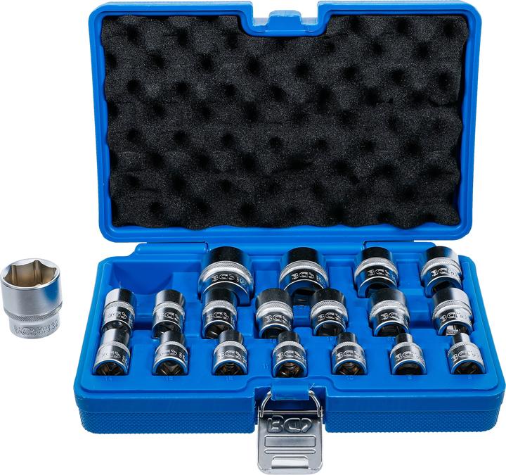 Immagine prodotto BGS Serie di bussole, esagonali 12,5 mm (1/2") 8 - 32 mm 19 pz. (32 mm, 19 mm, 12 mm, 24 mm, 14 mm, 22 mm, 16 mm, 23 mm, 10 mm, 21 mm, 18 mm, 27 mm, 31 mm, 17 mm, 11 mm, 15 mm, 26 mm, 30 mm, 8 mm, 28 mm, 9 mm, 29 mm, 13 mm, 20 mm, 25 mm)