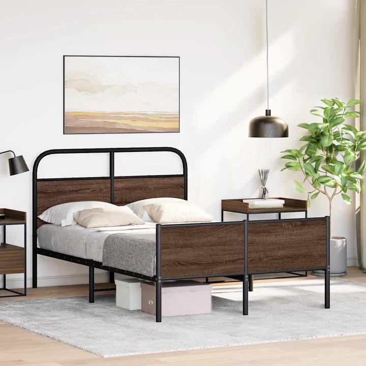 Immagine prodotto VidaXL Struttura letto senza materasso 120x190 cm effetto rovere marrone (120 x 190 cm)