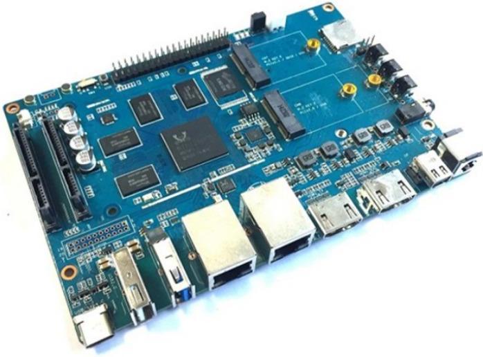 Actual product image Sinovoip BANANA PI BPI-W2 - Banana Pi BPI W2 - smart NAS router, RTD1296 chip design