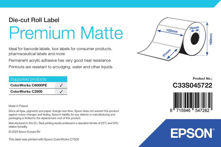 Produktbild Epson Premium Matte Label