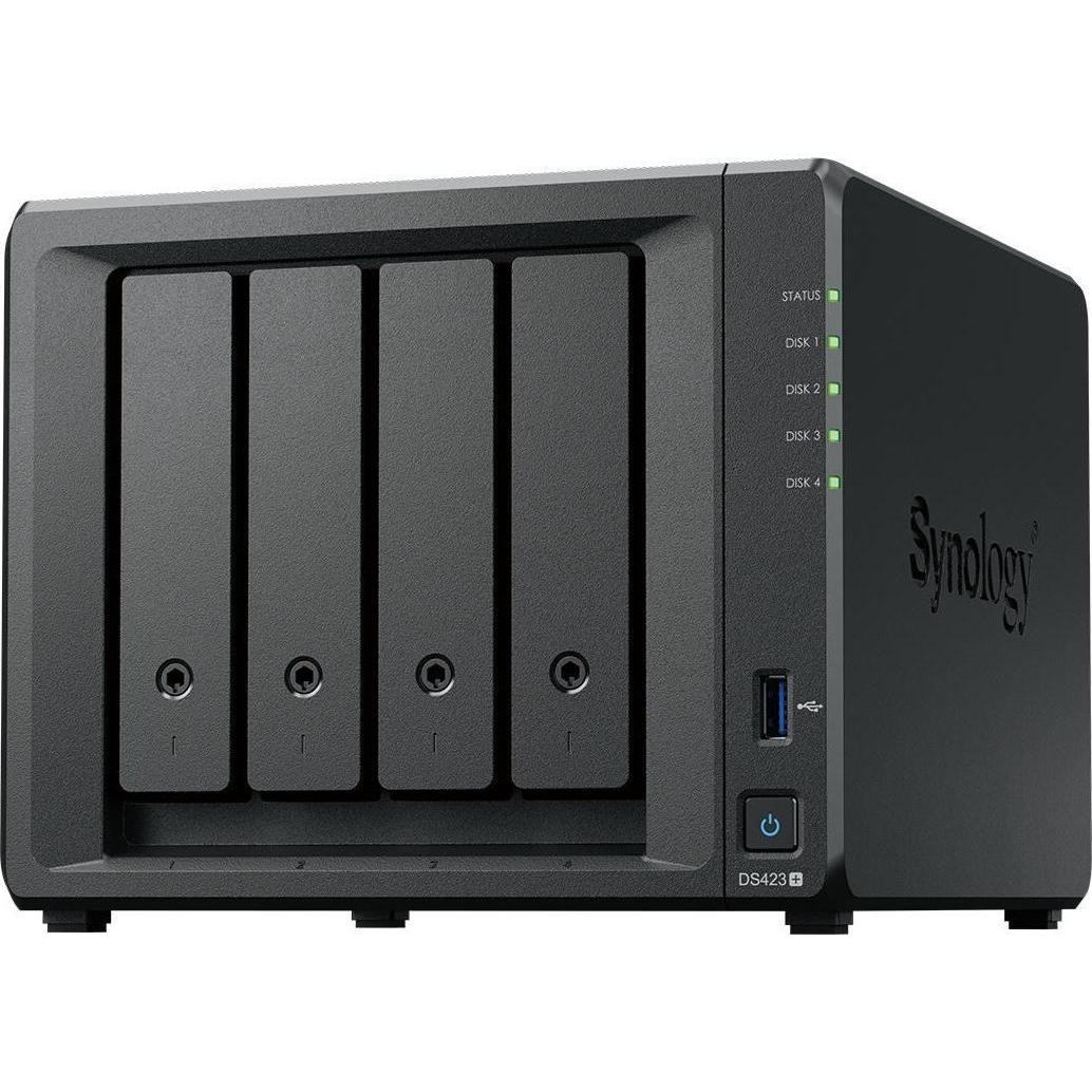 Synology DS423+ (0 TB), NAS, Schwarz, Blau