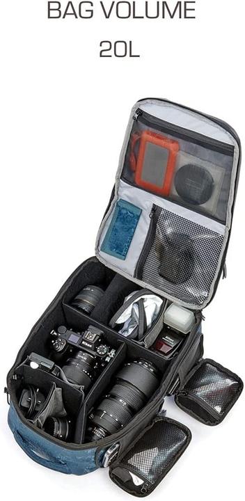 Produktbild 3 Legged Thing Toxic Valkyrie Camera Backpack M Water Resistant "Frog" Pocket Sapphire (20 l)