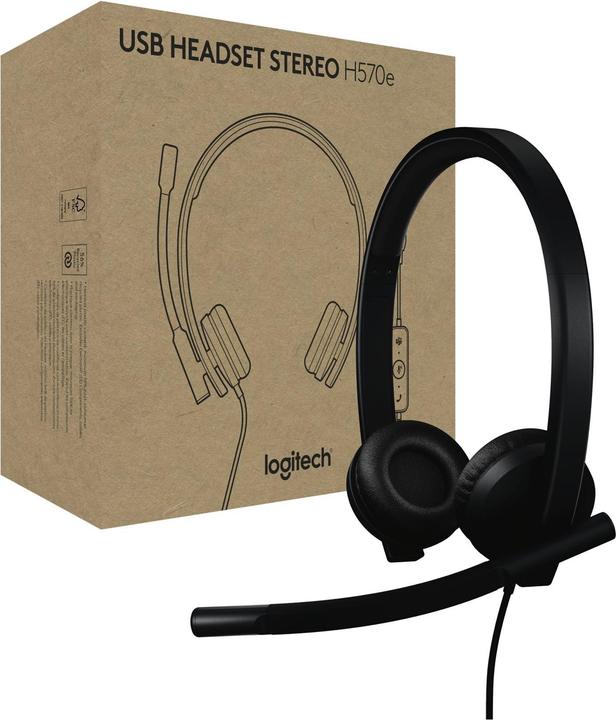 Actual product image Logitech USB Headset Stereo H570e (Cable, USB-A, Microsoft teams)