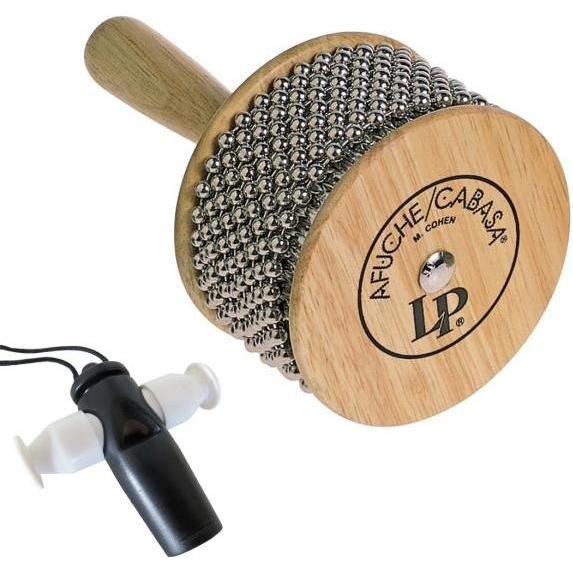 Latin Percussion LP234A Cabasa mit Samba-Pfeife (Cabasa), Perkussion