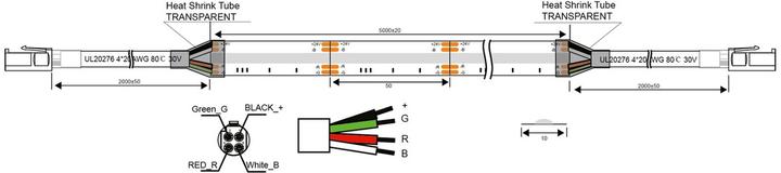 Actual product image L&S LED Band RGB 24 V, 15 W/m, 5 m (500 cm, Indoor)