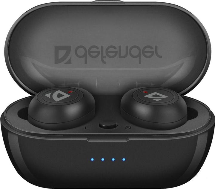 Actual product image Defender Twins 638 Headphones Wireless In Ear Calls/Music Bluetooth Black (2 h, Wireless)