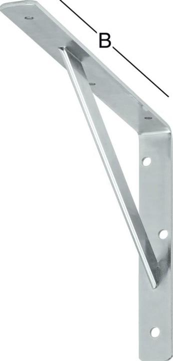 Produktbild Vormann Stegkonsole L.500mm H.330mm B.30mm S.4mm weiss Trgf.200kg (1 Stk.)
