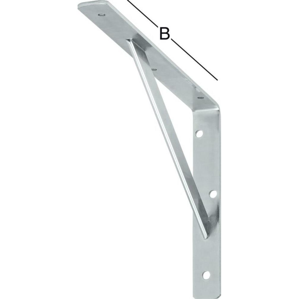 Vormann, Möbelausstattung, Stegkonsole L.500mm H.330mm B.30mm S.4mm weiss Trgf.200kg (1 Stk.)