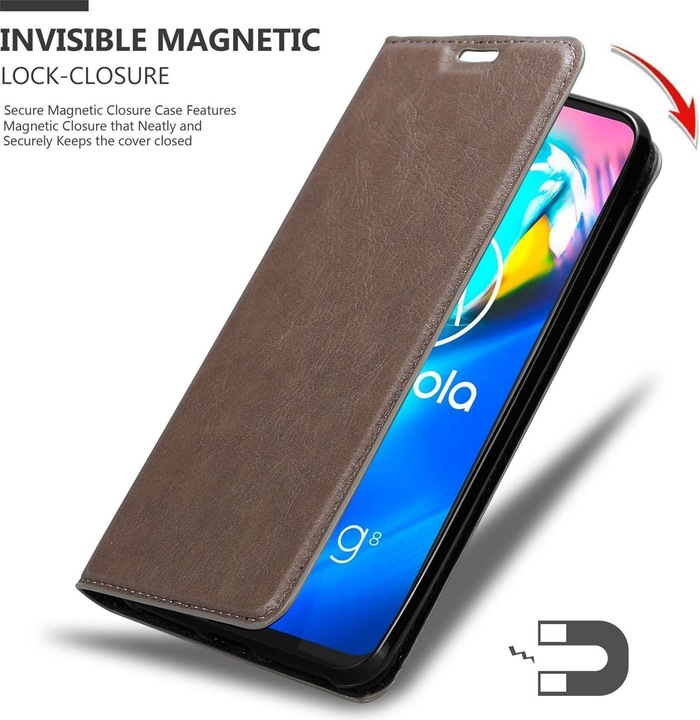 Actual product image Cadorabo Book Invisible Magnet Cover (Motorola Moto G8 Power Lite)