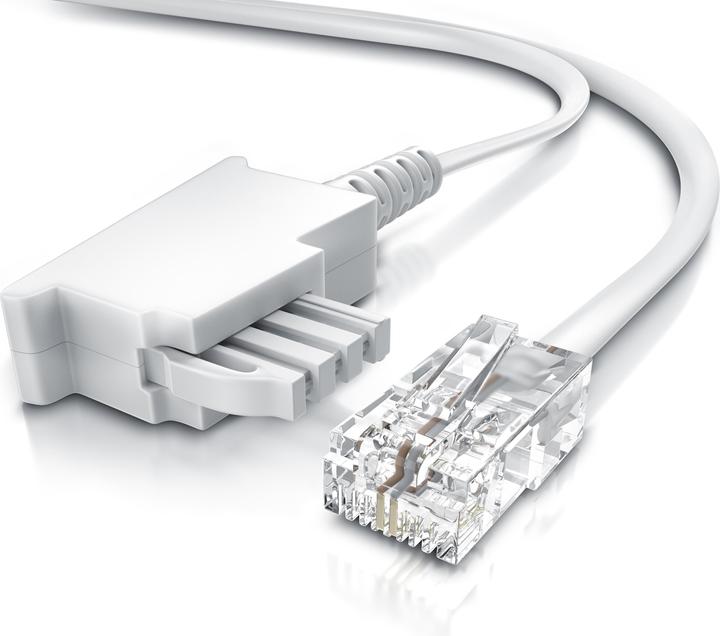 Actual product image CSL Telephone cable, TAE-F plug to RJ45 plug
