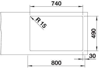 Productafbeelding Blanco Claron 700-IF/A (Aanrecht, 76 cm, 51 cm)