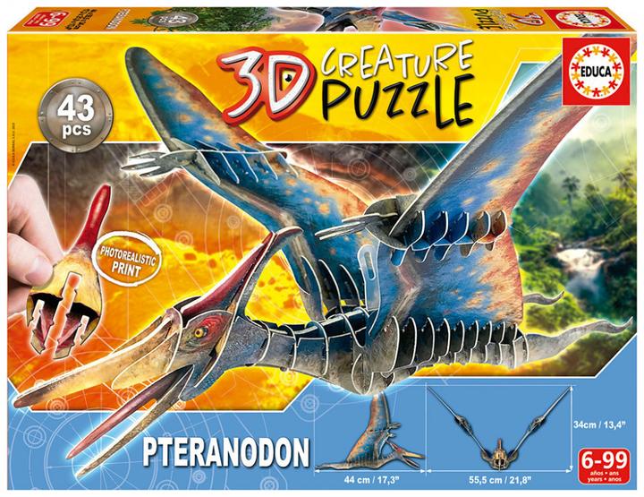 Produktbild Educa Παζλ Pteranodon 3D Creature Puzzle 43 Pieces EDU19689 (43 Teile)