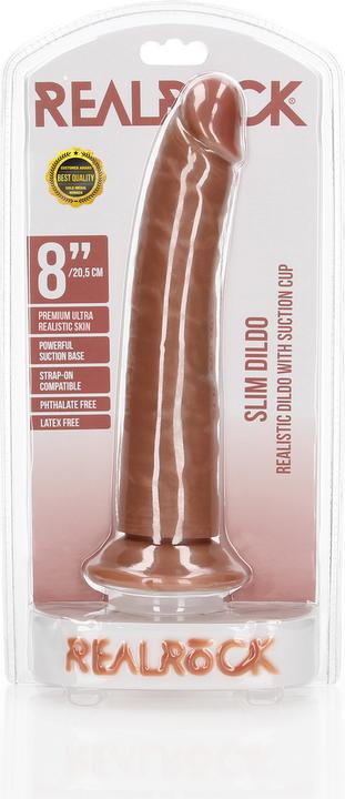 Produktbild RealRock Slim Realistic Dildo with Suction Cup - 8"/ 20,5 cm
