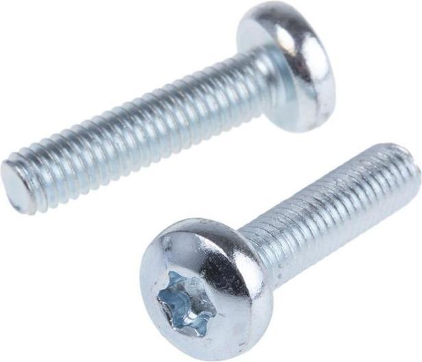 RS PRO Schrauben Linsenkopf Torx M6x25mm (100 Schrauben pro Stück, 6 x 25 mm)
