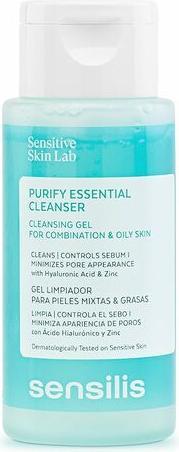 Sensilis Purify Essential Cleanser Reisegrösse Reinigungsgel mit Hyaluronsäure und Zink für Norma