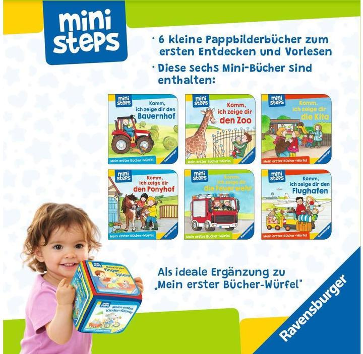 Produktbild Ravensburger ministeps: Mein erster Bücher-Würfel: Kita, Zoo und Feuerwehr (Bücher-Set) (Deutsch, Martina Kohl, Ina Milk, 2023)