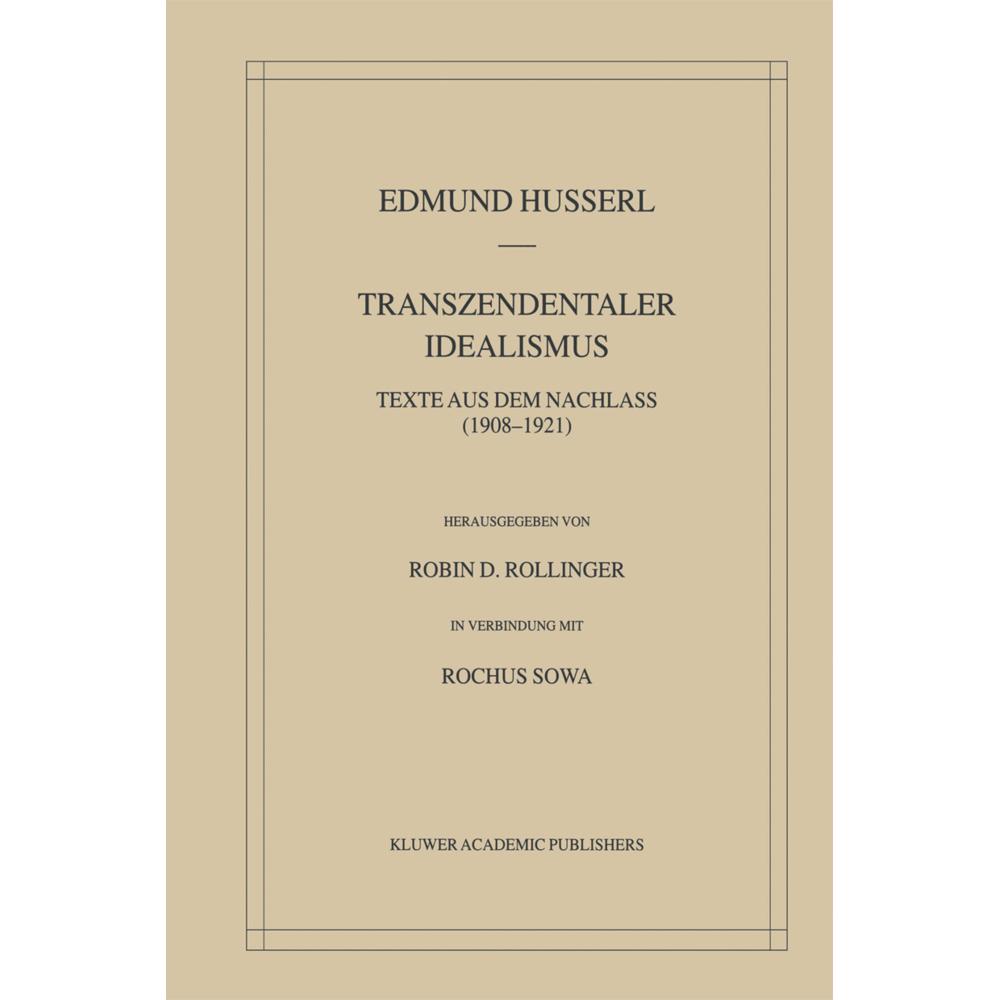 Transzendentaler Idealismus, Sachbücher von Edmund Husserl