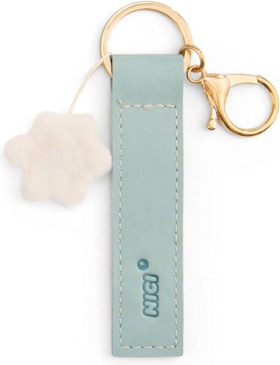 Actual product image Magni NICI Schlüsselanhänger Beste Mama Kunstlederband mit Blume türkis 10cm