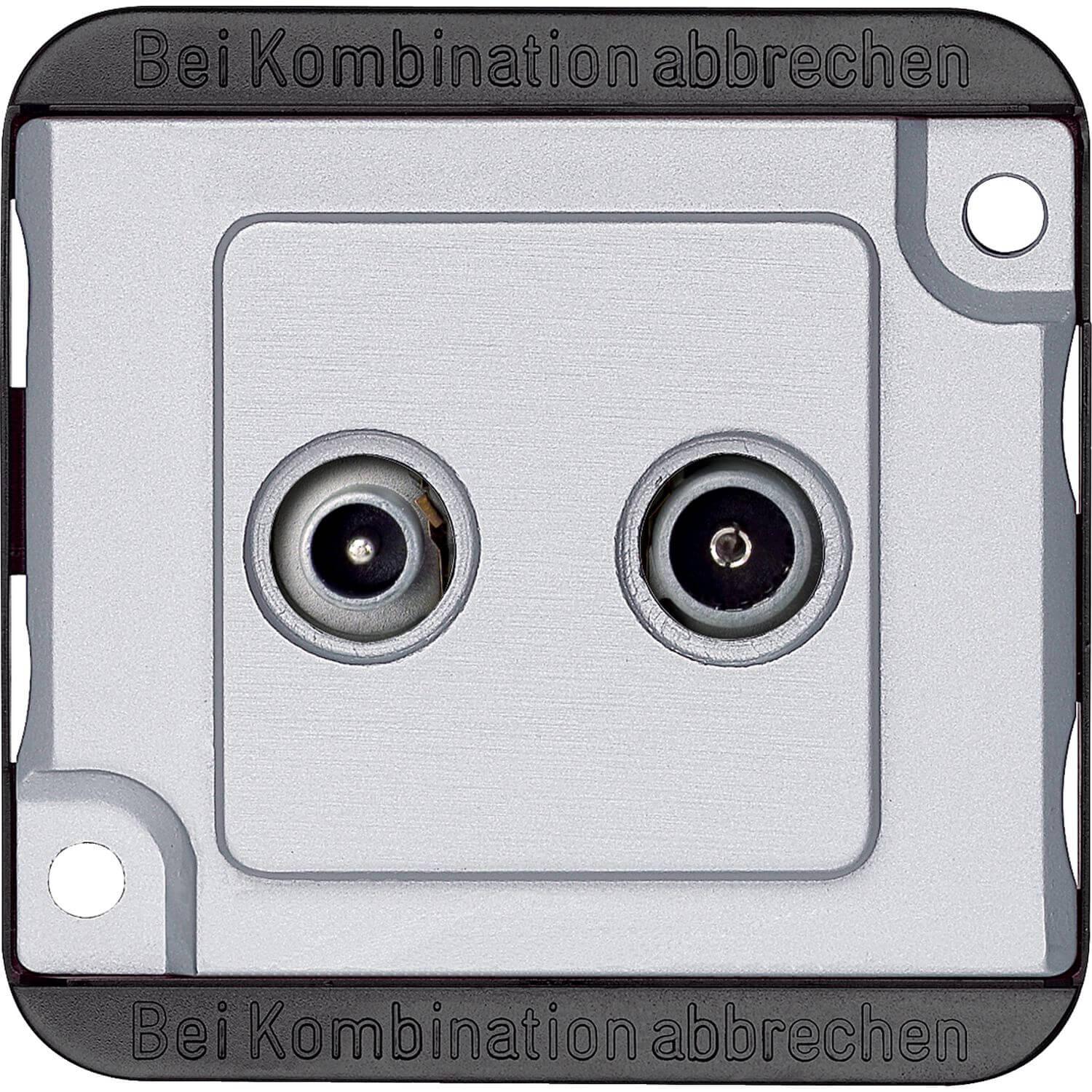 Merten, Zubehör Schalterprogramm, BK-/Sat-Antennenstichdose, 2fach, 299460