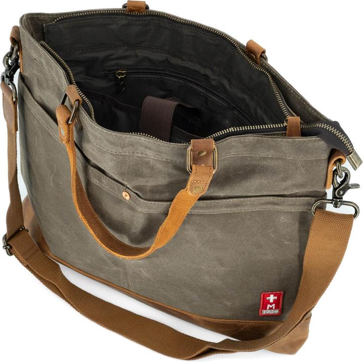 Actual product image Army Shop #8 Shoulder bag made from waxed army tent fabric