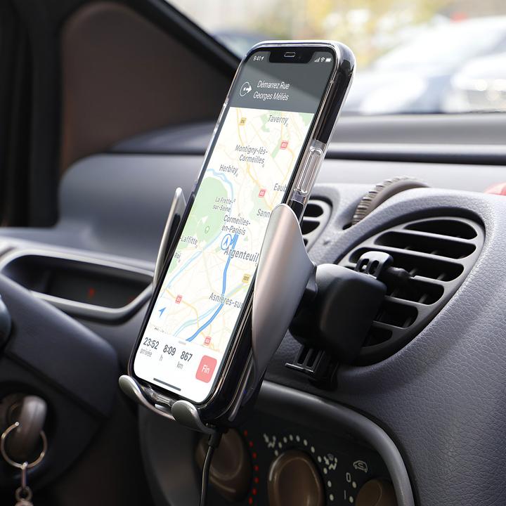 Image du produit Akashi Support Voiture Automatique Avec Charge Rapide Sans Fil 10w