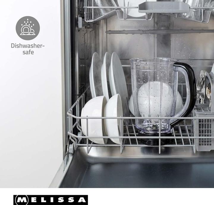 Actual product image Melissa Standmixer 800W - 1,5L Kunststoffkrug - 2 Geschwindigkeiten mit Pulsfunktion - 4 Edelstahlkl (800 W)