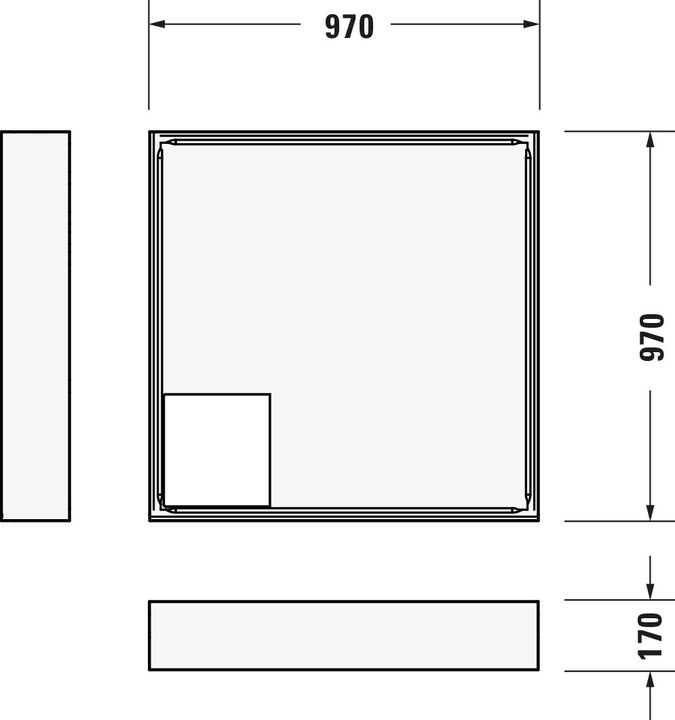 Immagine prodotto Duravit Piatto doccia D-Code 1000 x 1000 x 85 mm bianco liscio 7201030000000
