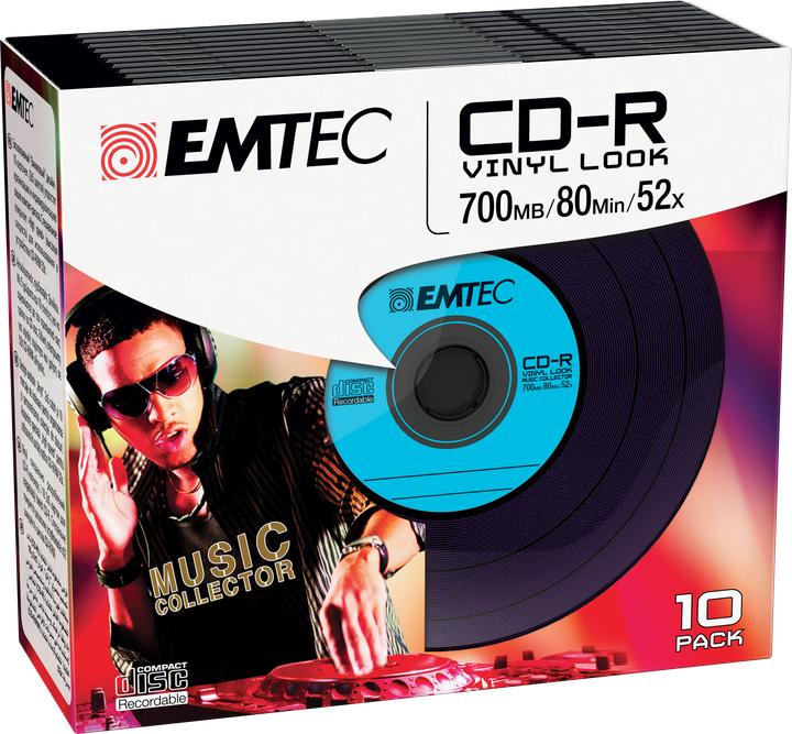 Actual product image Emtec Vinyl Look 10 x CD-R (10 x)