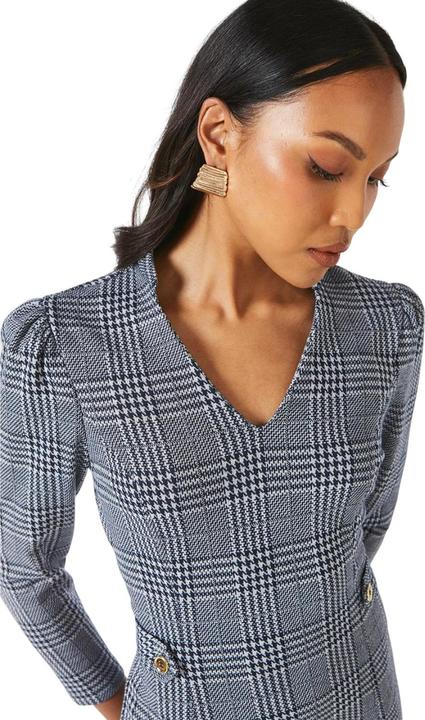 Actual product image Principles Womens/Ladies Checked Jacquard Tab Belt Midi Dress (44)