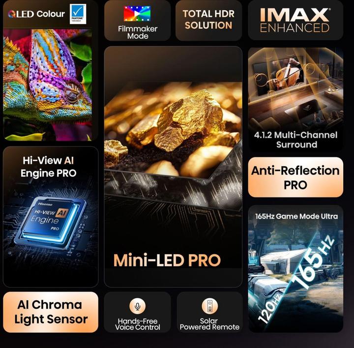 Image du produit Hisense TV 85U8Q (85", U8KQ, LED, Mini-LED, 4K, 2025)