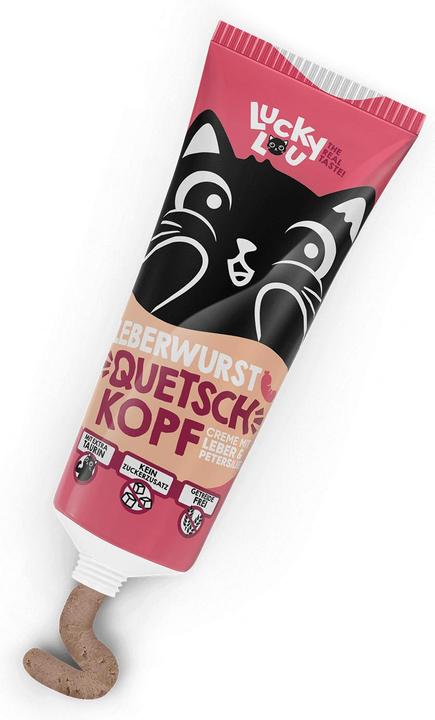 Actual product image Lucky Lou QUETSCHKOPF liver sausage 75g (Adult, 1 pcs., 75 g)