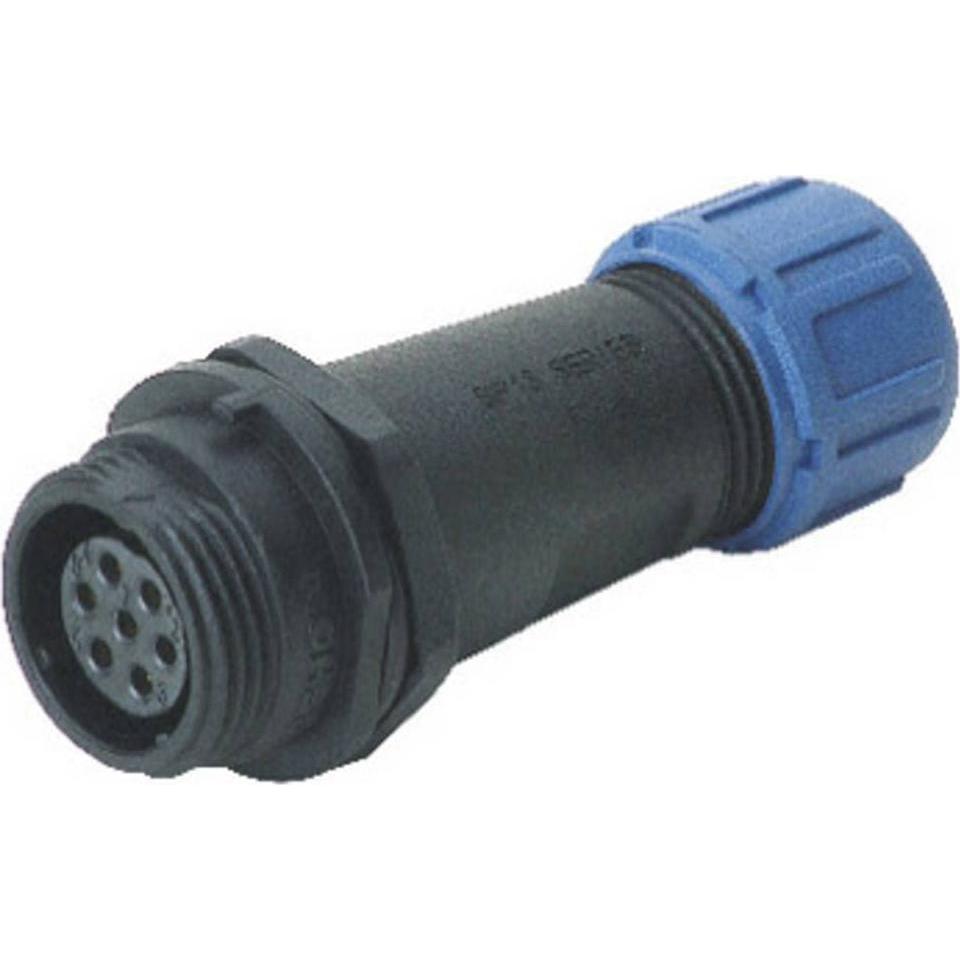 Deltron Connectors DELKSP1311/S4I Rundsteckverbinder Buchse, gerade Gesamtpolzah, Elektronikkabel + Stecker, Schwarz