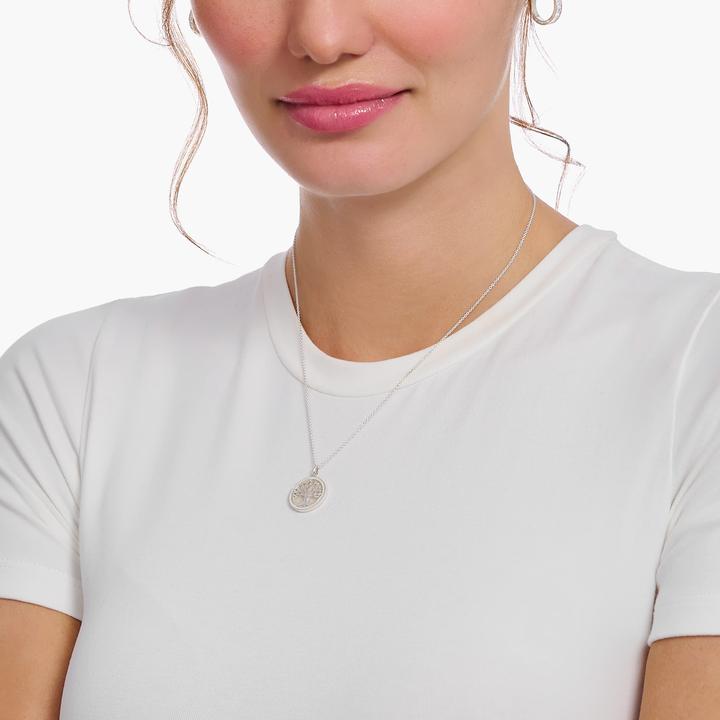 Produktbild Thomas Sabo Kette mit Tree-of-Love-Anhänger und weisser Emaille Silber (925er Silber, Emaille, 38 cm)