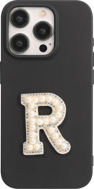 Actual product image PhoneLook Autocollant sticker pour téléphone/tablette/ordinateur brodé en 3D pearls blanc Lettre R