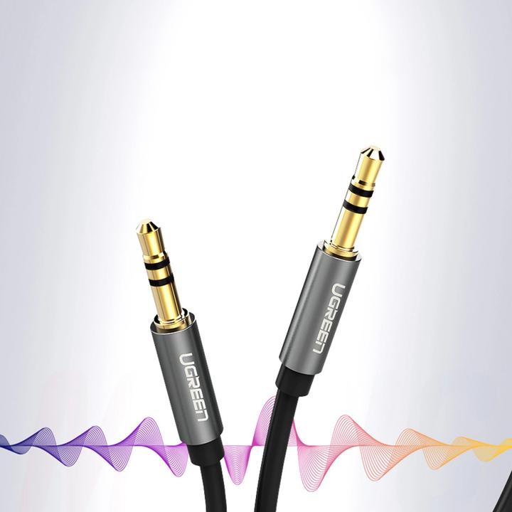 Immagine prodotto Ugreen AV119 Cavo mini jack 3,5 mm AUX 2 m (nero) (2 m, Connettore da 3,5 mm (AUX))