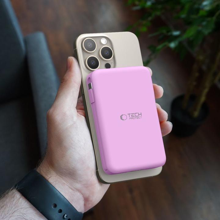 Actual product image Tech-Protect PB31 MagSafe 10000mAH Power Bank - Purple (10000 mAh)