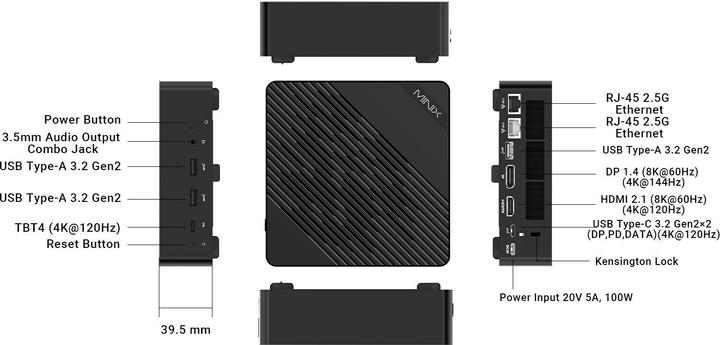 Produktbild Minix Elite EU512-AI (Intel Core Ultra 5 125H, 16 GB, 512 GB)