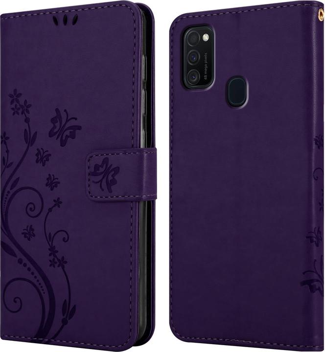 Image du produit Cadorabo Couverture du livre de fleurs (Samsung Galaxy M30s, Samsung Galaxy M21)