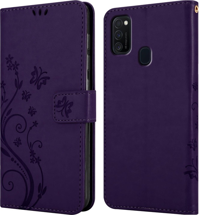 Actual product image Cadorabo Flower Book Cover (Samsung Galaxy M30s, Samsung Galaxy M21)